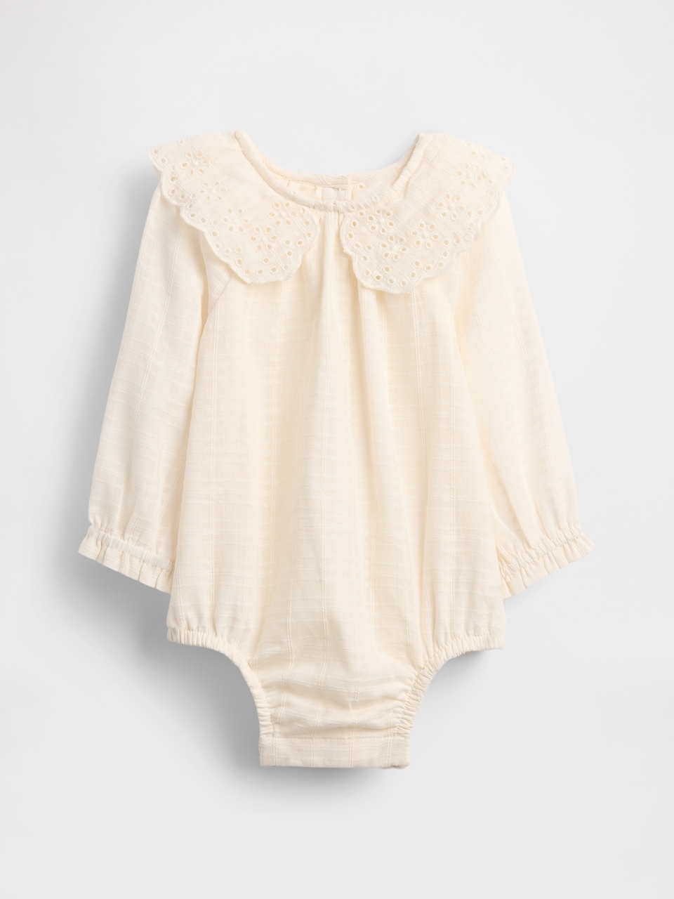 Baby Eyelet Collar Bubble Bodysuit