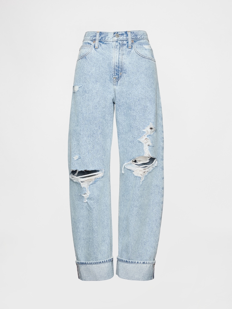 High Rise Barrel Jeans