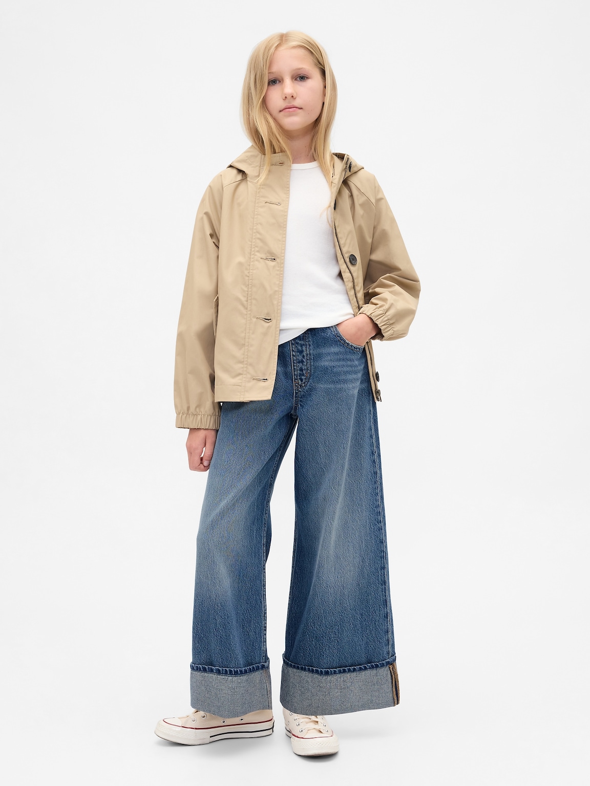 Kids Low Rise Easy Wide-Leg Baggy Jeans