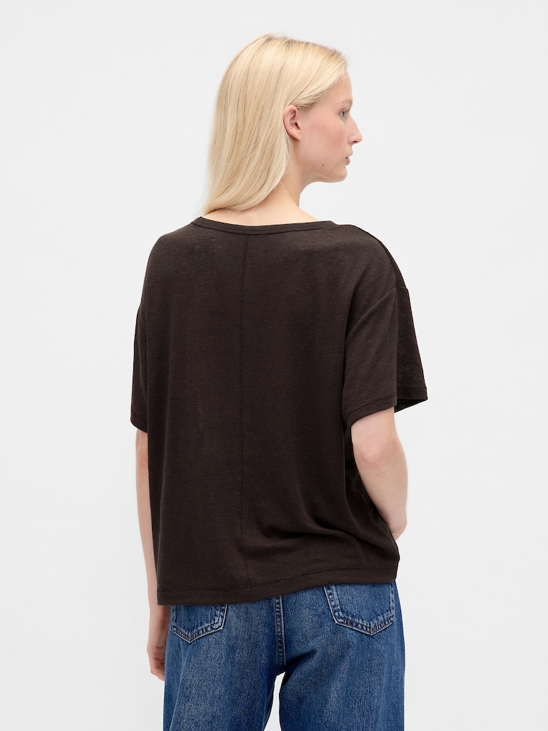 Linen-Blend T-Shirt