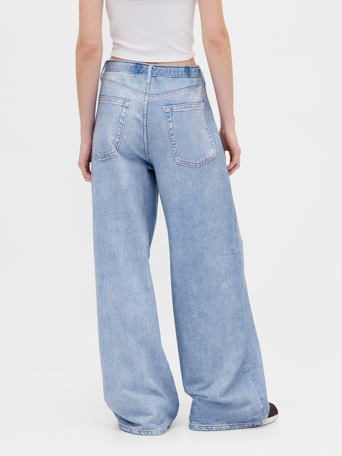 Printed Knit Baggy Jeans