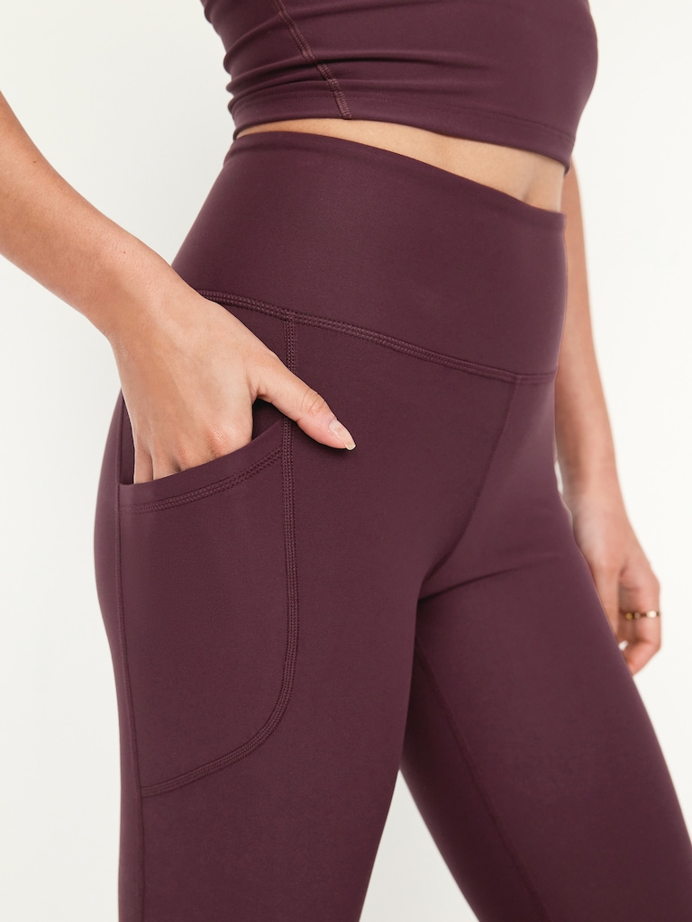 High-Waisted PowerSoft Crop Pocket Leggings