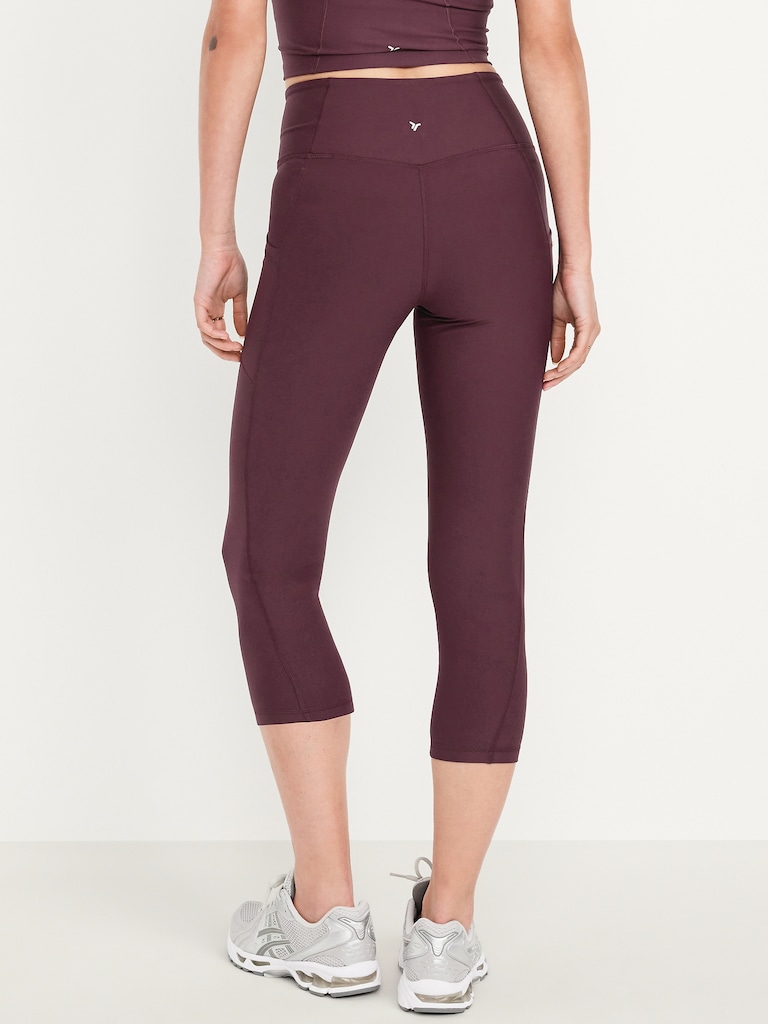 High-Waisted PowerSoft Crop Pocket Leggings