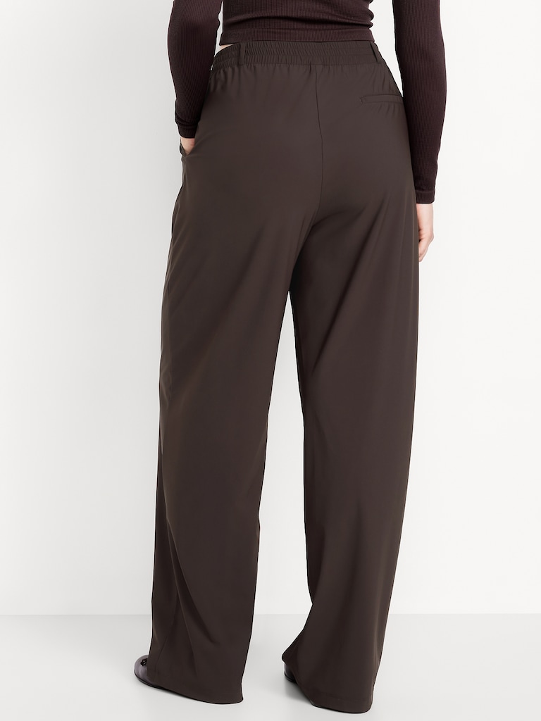 High-Waisted SleekTech Trouser Pants