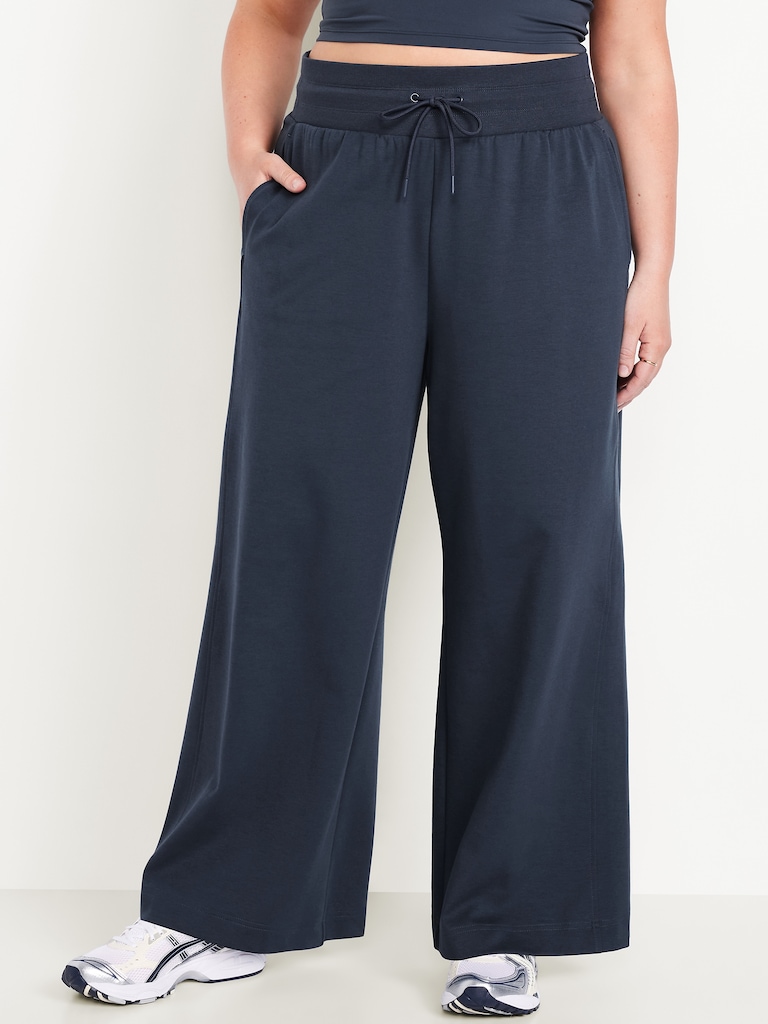 Extra High-Waisted Dynamic Fleece Wide-Leg Sweatpants