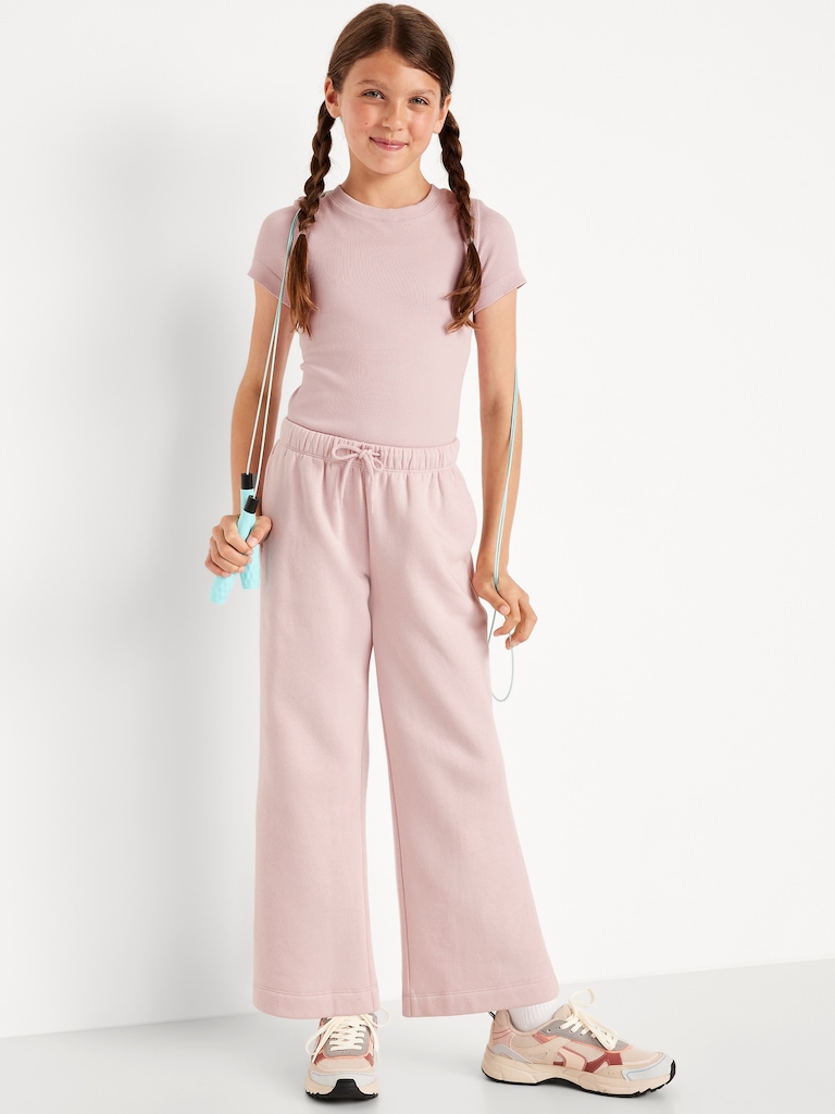 Fitted Seamless Ribbed Performance Top for Girls