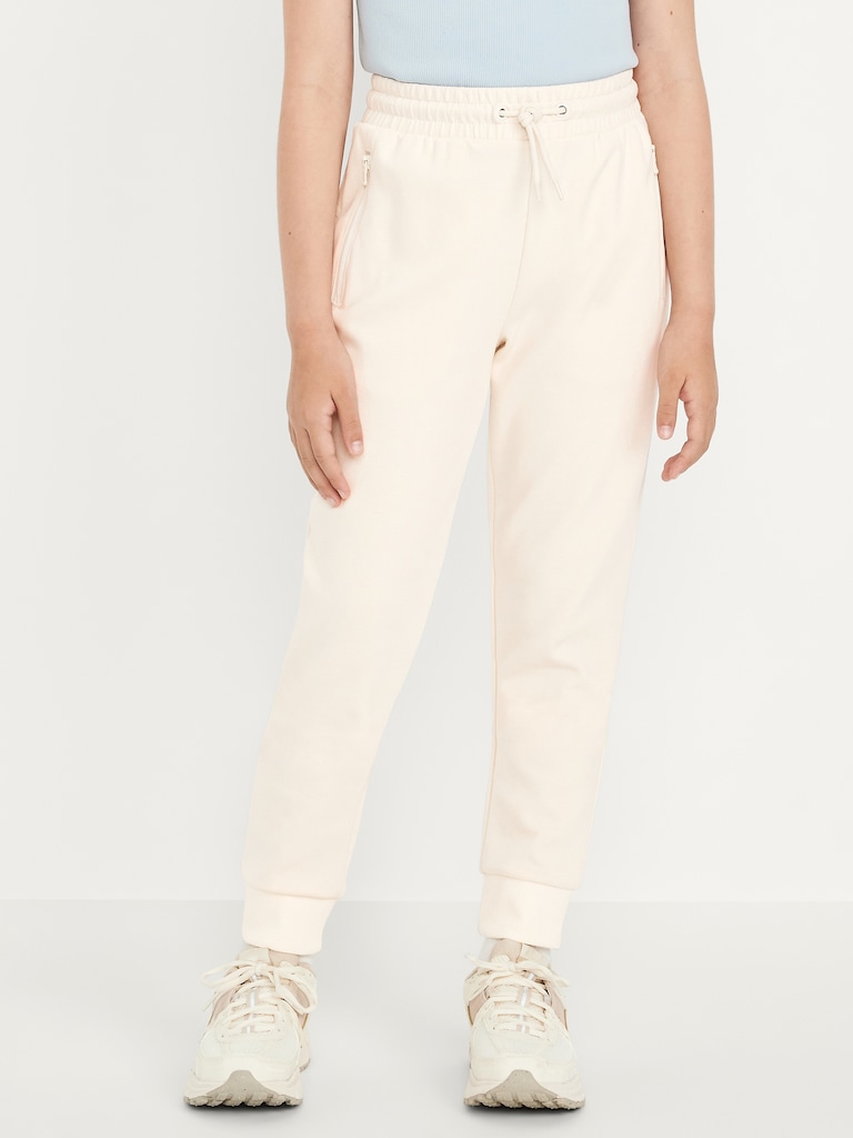 Slim High-Waisted Dynamic Fleece Joggers for Girls