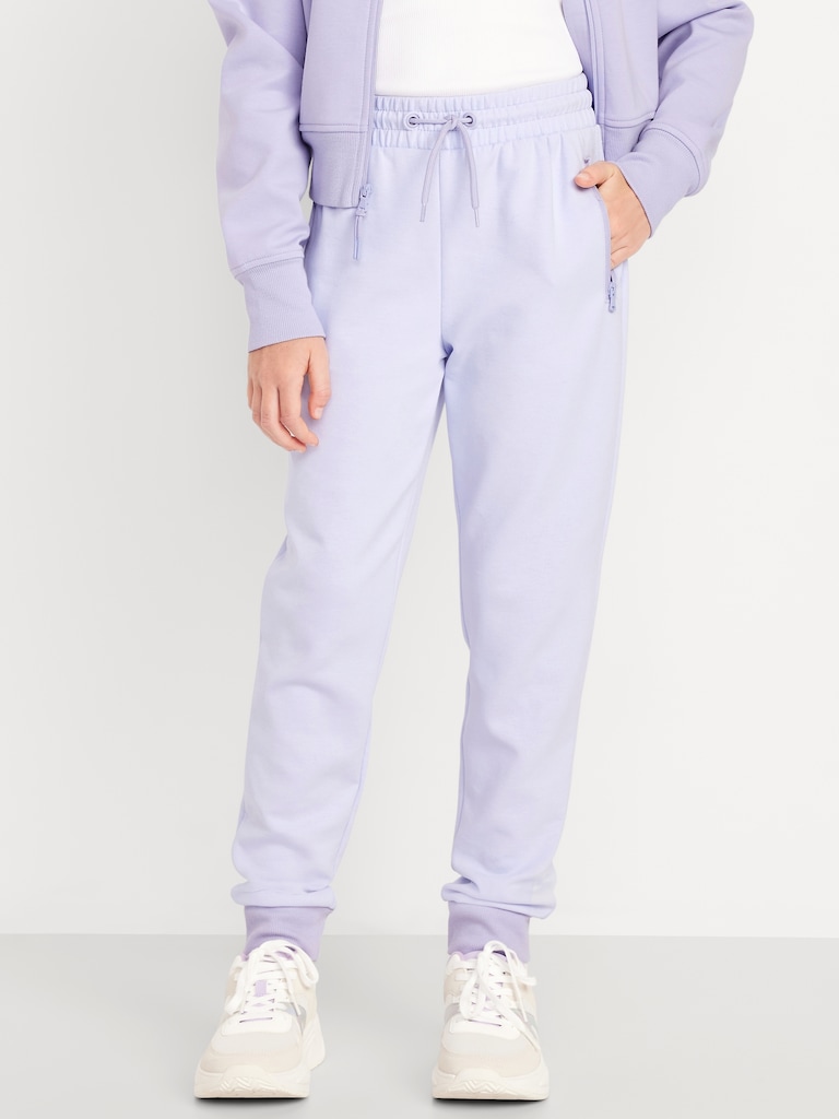 Pantalon de jogging étroit à taille haute en Molleton dynamique pour fille