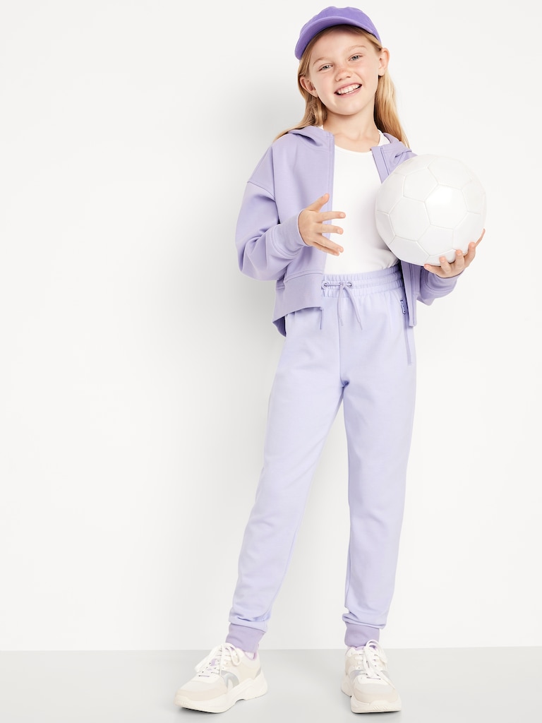 Pantalon de jogging étroit à taille haute en Molleton dynamique pour fille