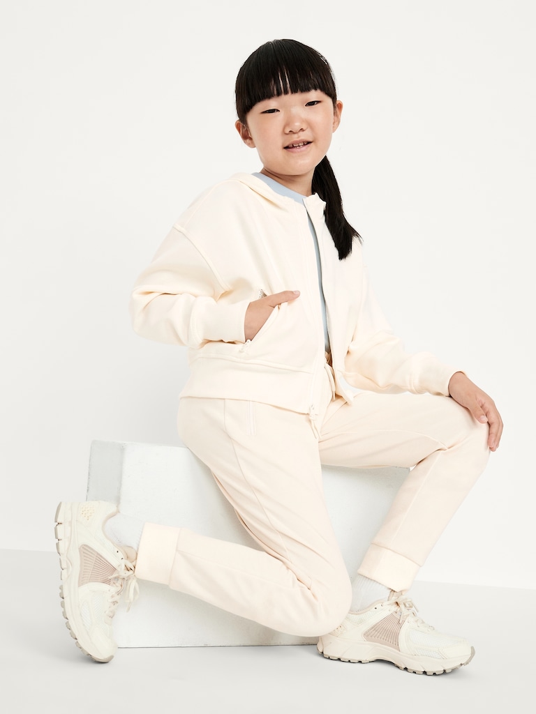 Slim High-Waisted Dynamic Fleece Joggers for Girls