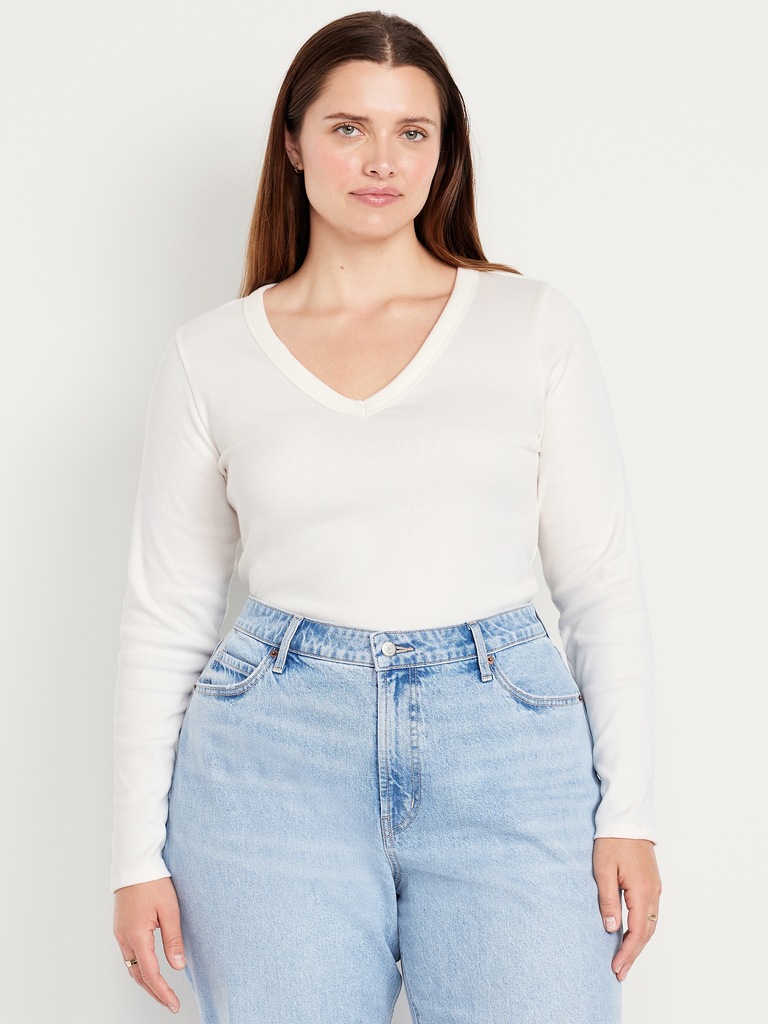 Cozy Snug Long-Sleeve V-Neck T-Shirt