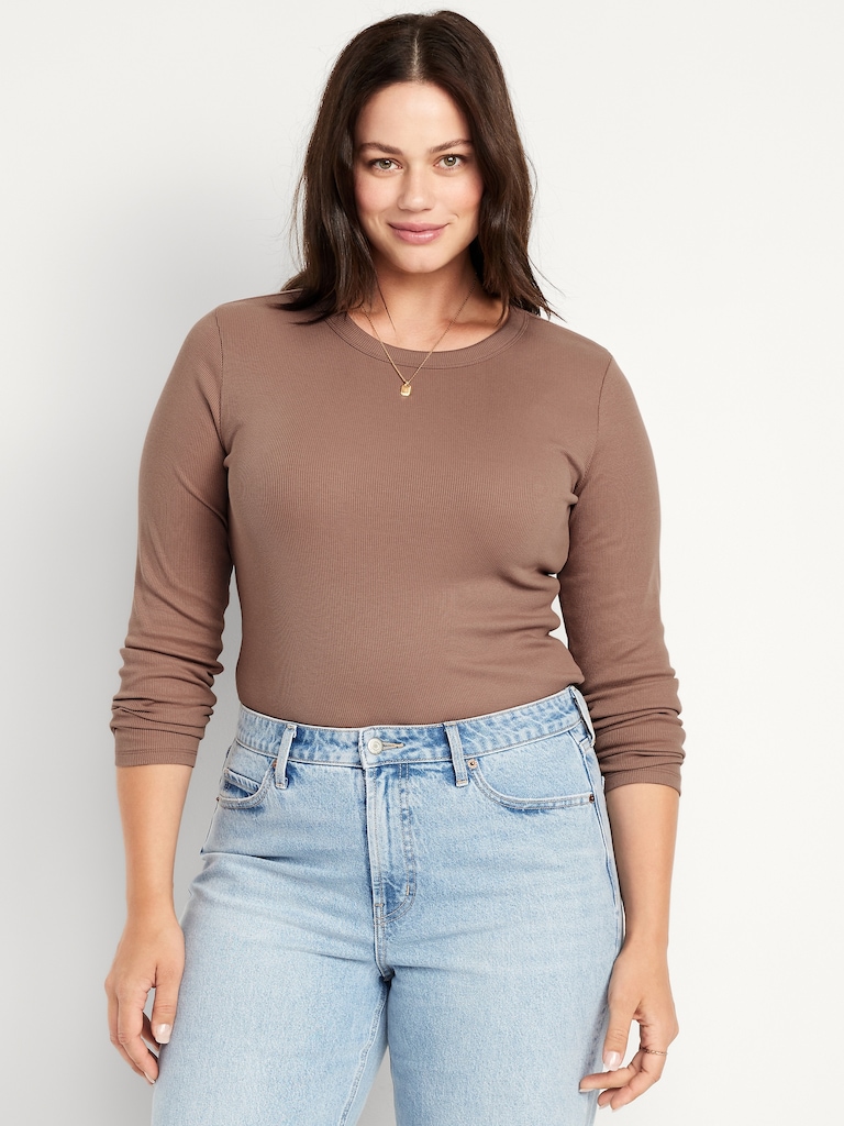 Snug Long-Sleeve Crew-Neck T-Shirt