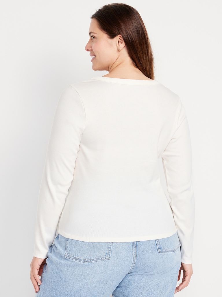 Cozy Snug Long-Sleeve V-Neck T-Shirt