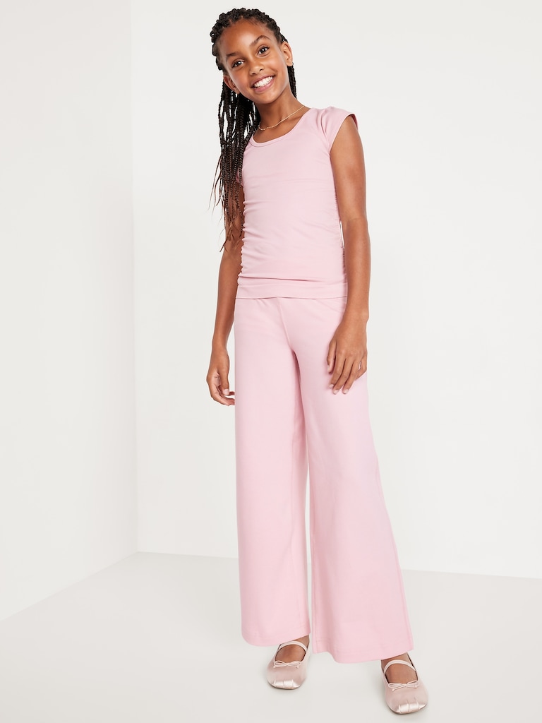 High-Waisted PowerChill Crossover Wide-Leg Leggings for Girls