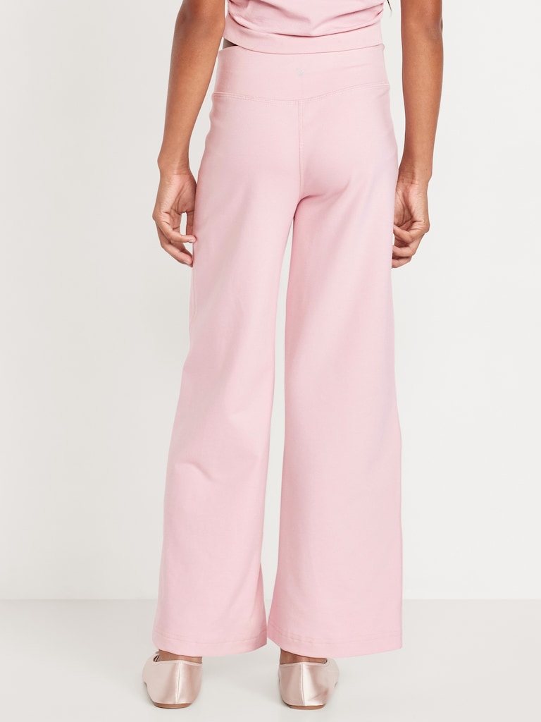 High-Waisted PowerChill Crossover Wide-Leg Leggings for Girls