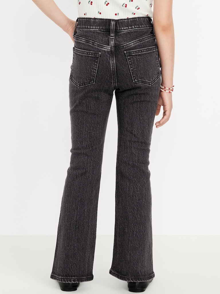 Wow High-Waisted Flare Jeans for Girls