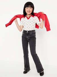 Wow High-Waisted Flare Jeans for Girls