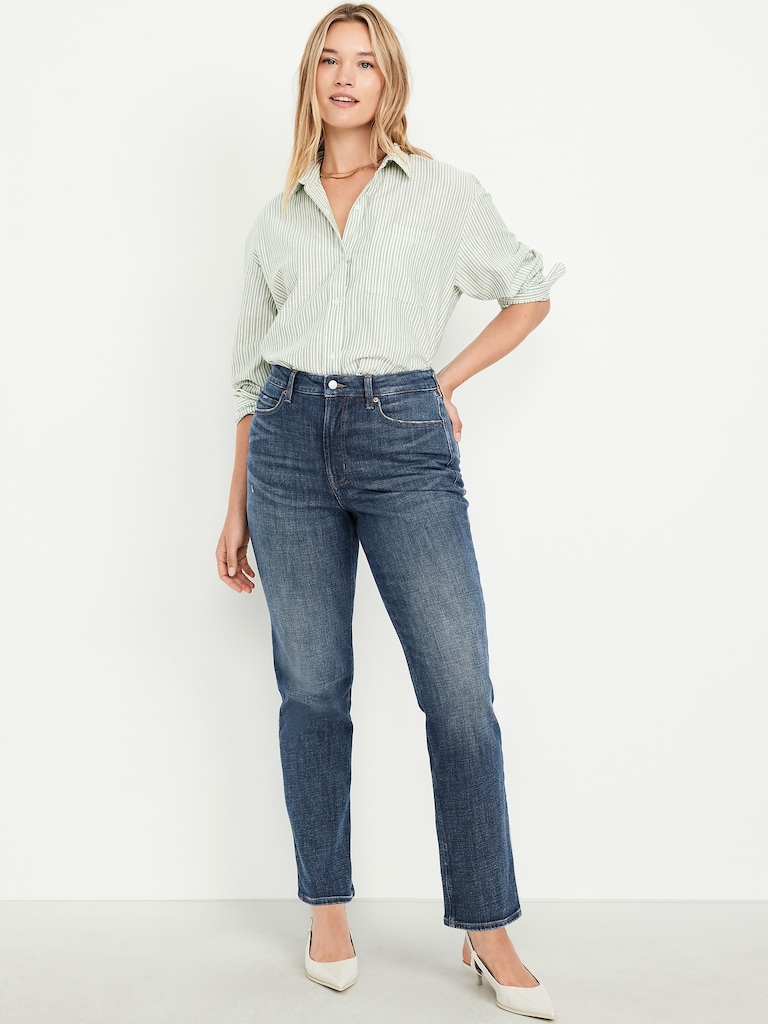 Extra High-Waisted Straight Jeans