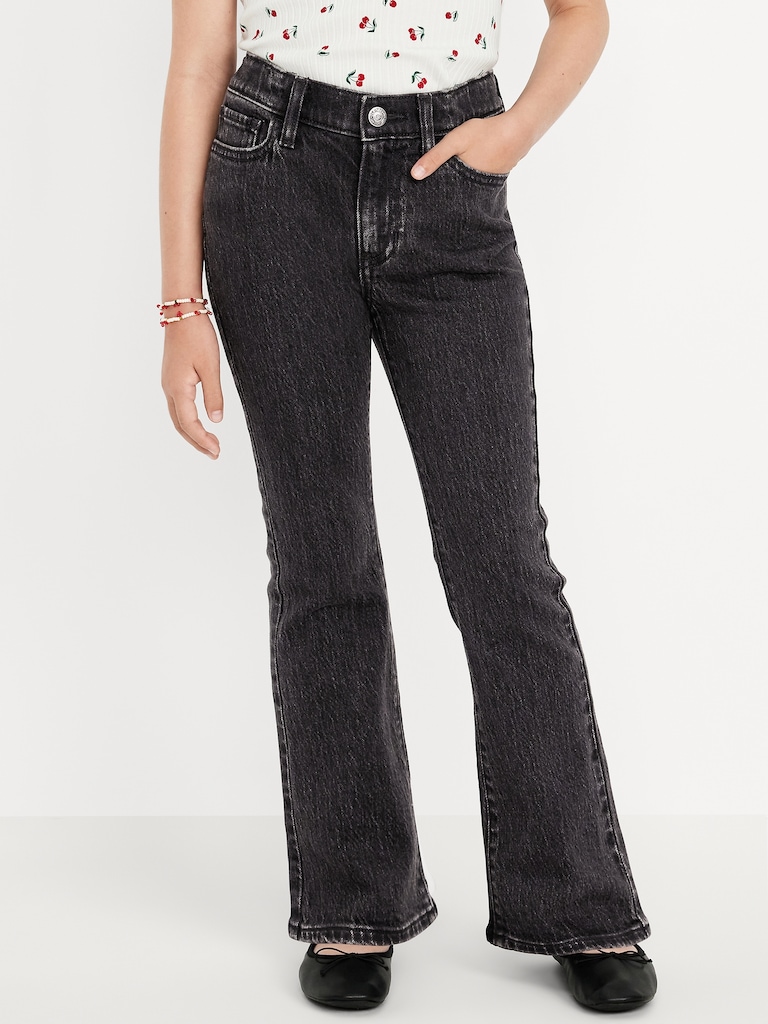 Wow High-Waisted Flare Jeans for Girls