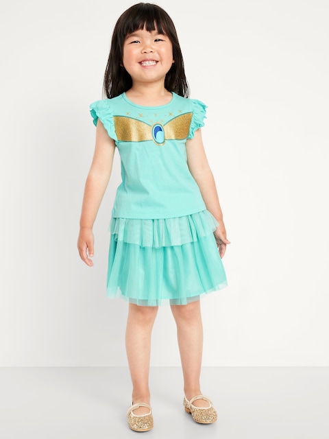 birthday dresses australia Posh Peanut Girl's Disney Belle Tulle Dress in Yellow, 10Y-12Y, Viscose from Bamboo