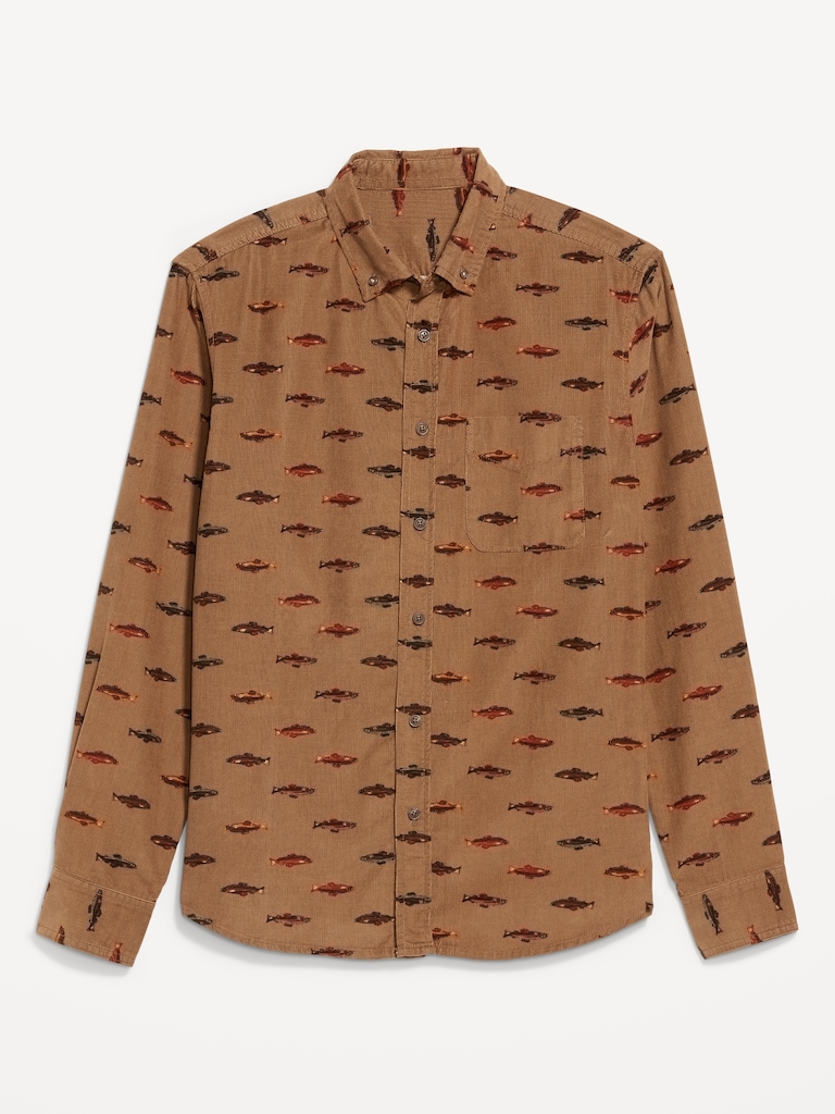 Classic Fit Everyday Printed Corduroy Shirt