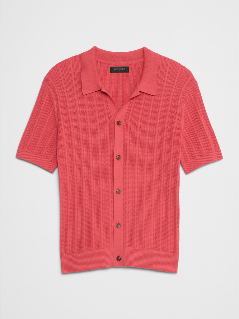 Textured Sweater Polo