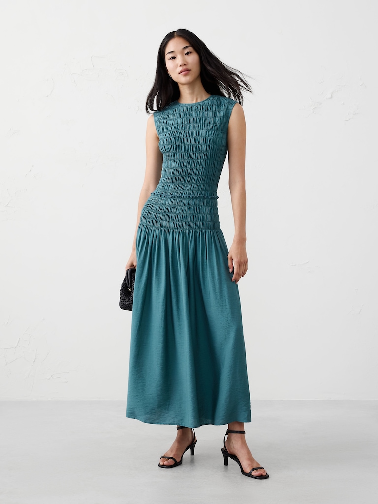 Smocked Bodice Maxi Dress