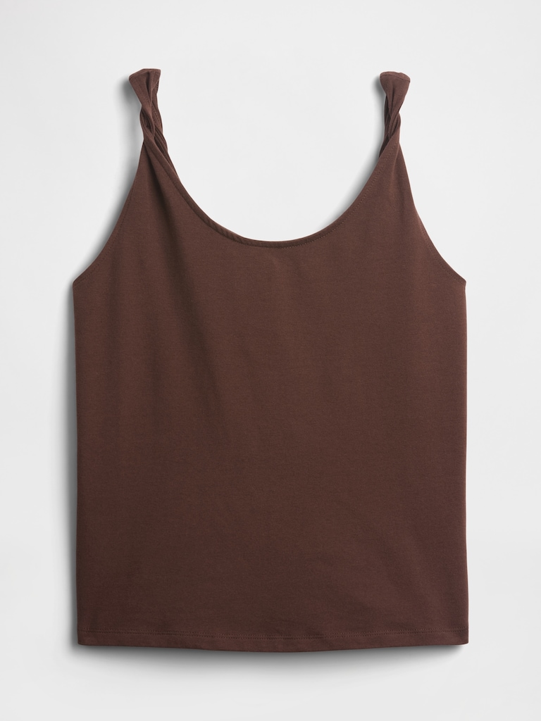 Stretch Jersey Twist Tank Top