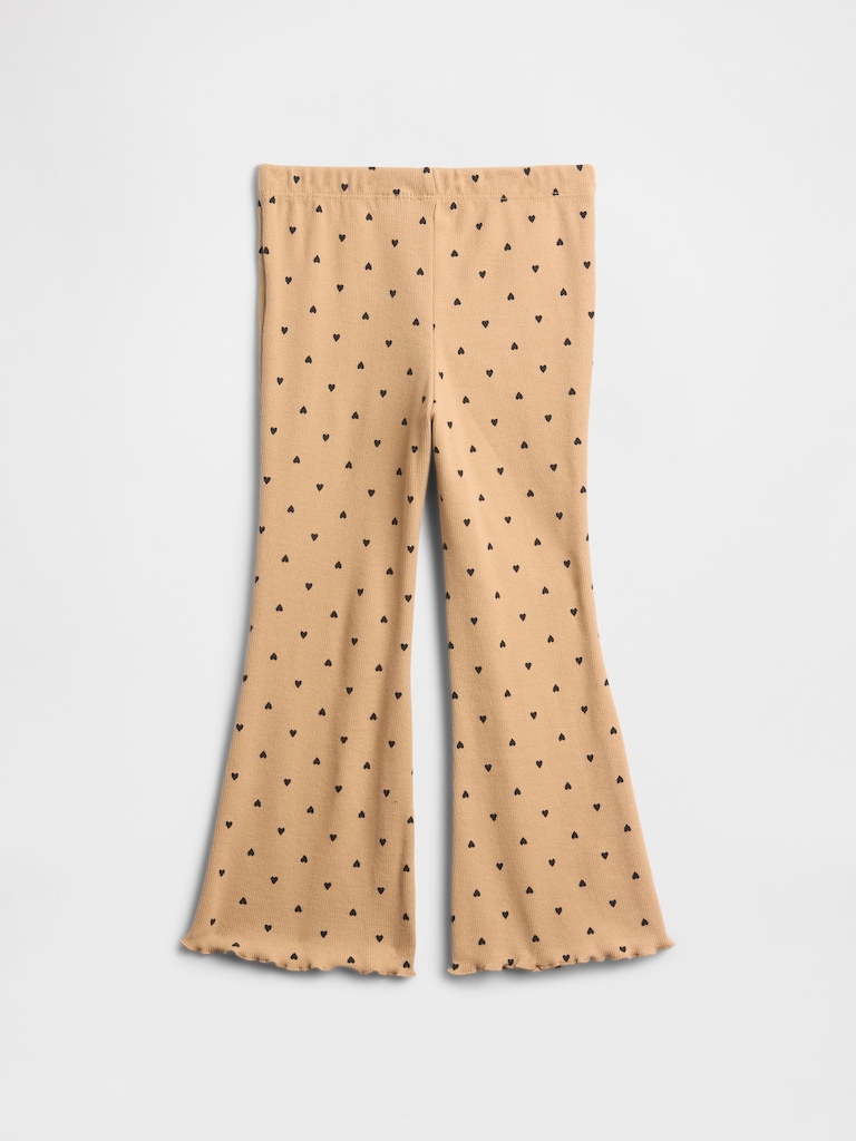 babyGap Ribbed Pull-On Print Flare Leggings