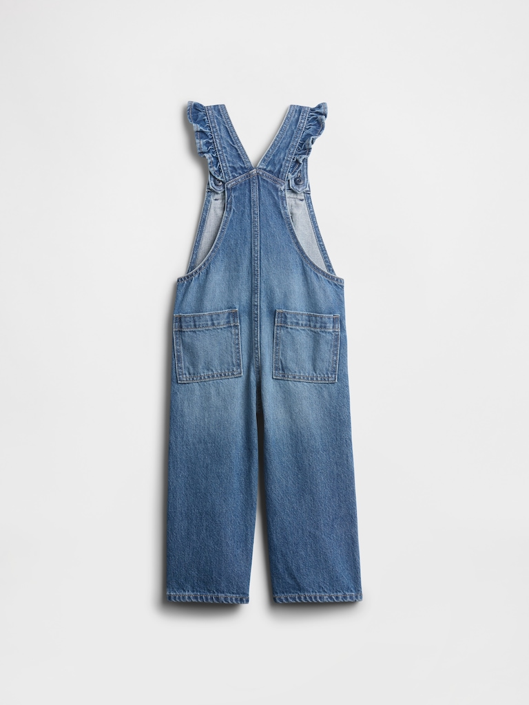 Toddler Denim Bow Overalls