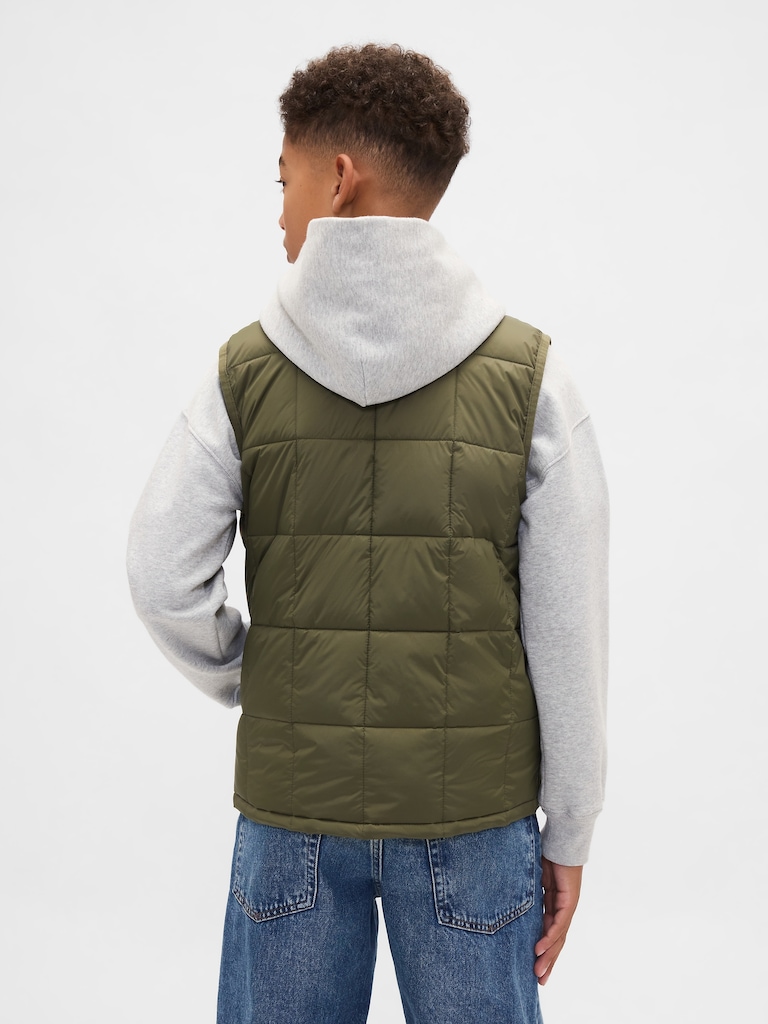 Kids Recycled Lightweight Puffer Vest