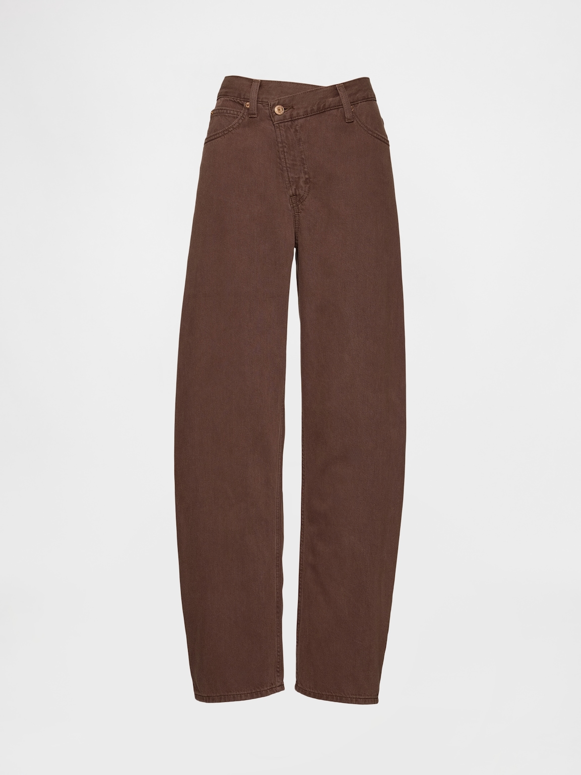 High Rise UltraSoft Crossover Barrel Jeans
