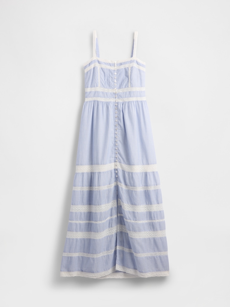 Lace-Trim Maxi Dress