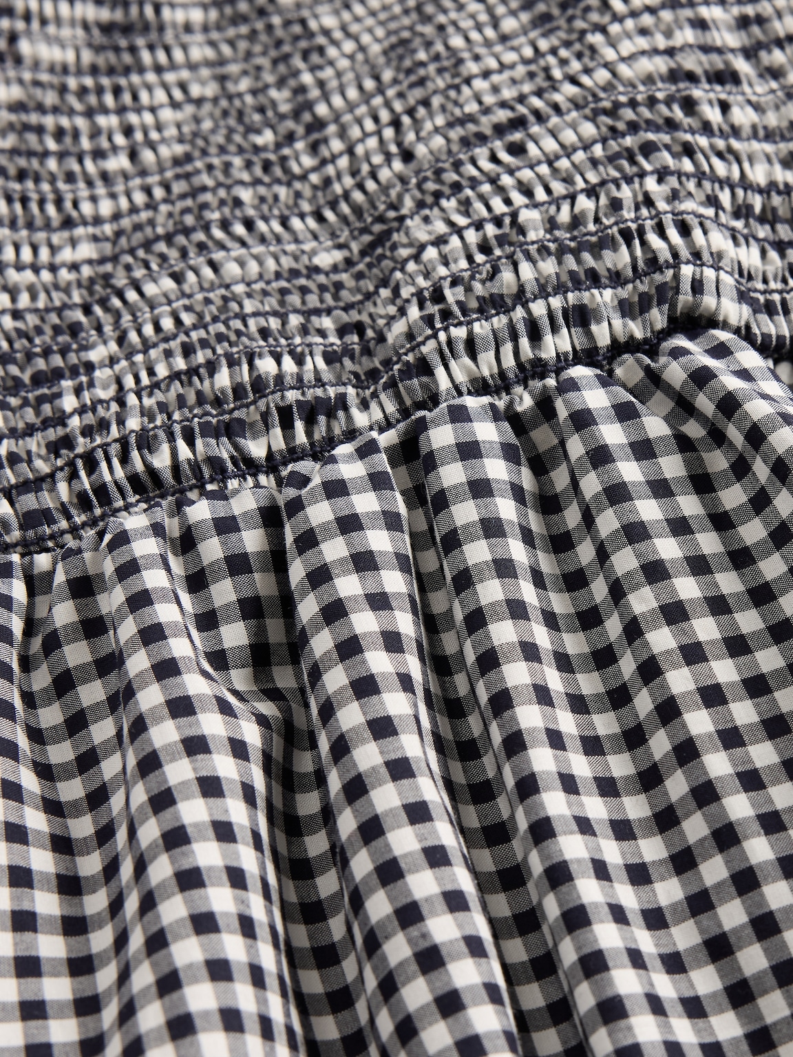 Poplin Gingham Bubble Midi Dress