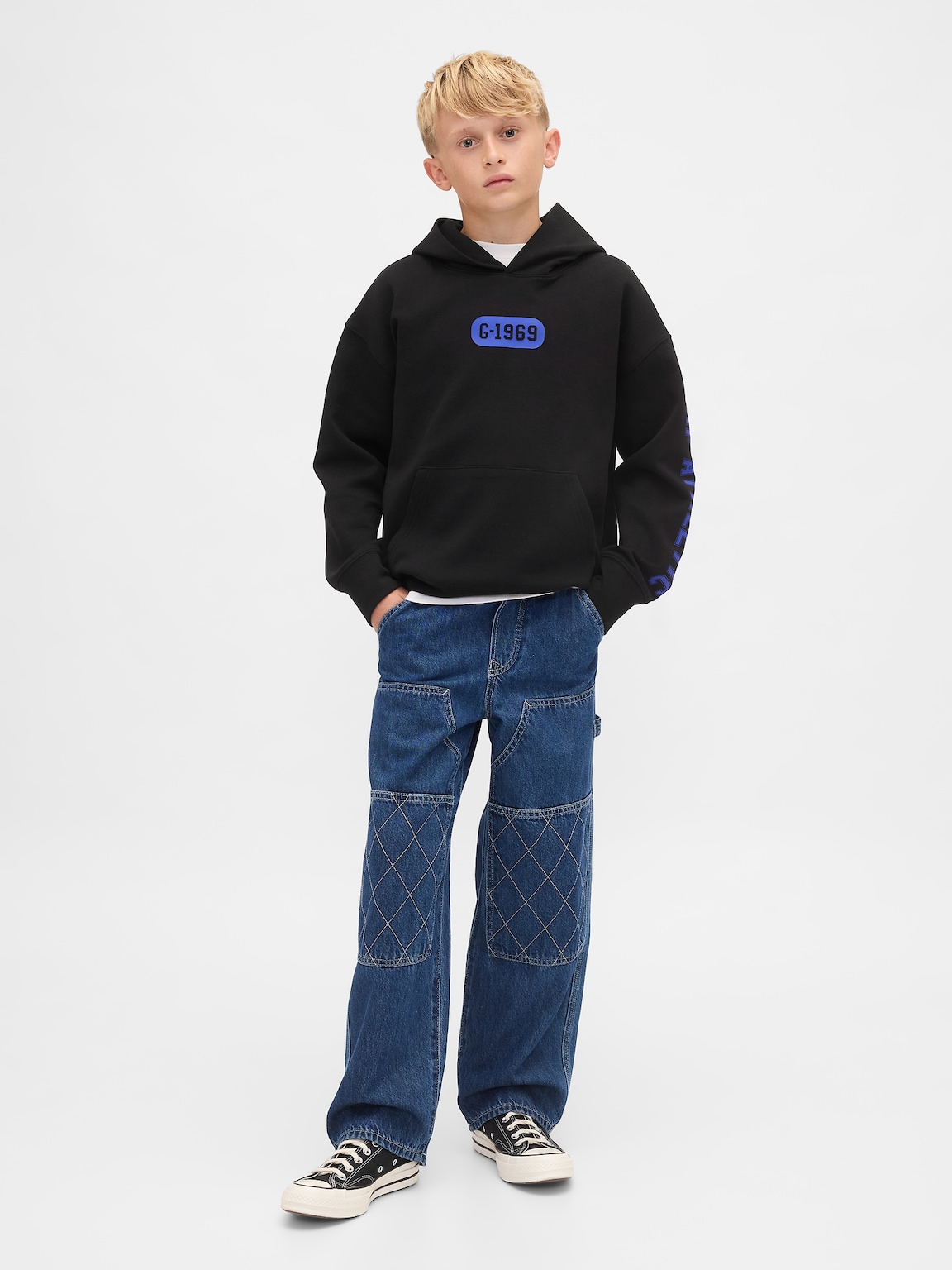 Kids GapFit Tech Quick-Dry Logo Hoodie