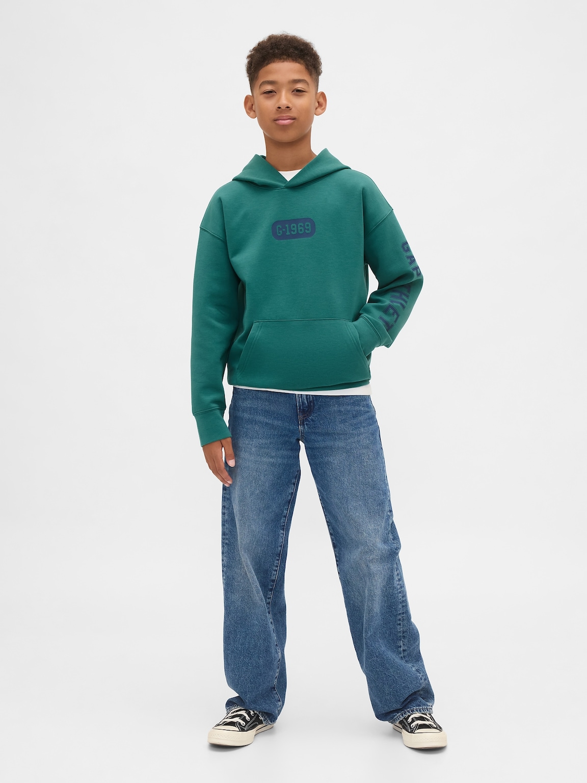 Kids GapFit Tech Quick-Dry Logo Hoodie