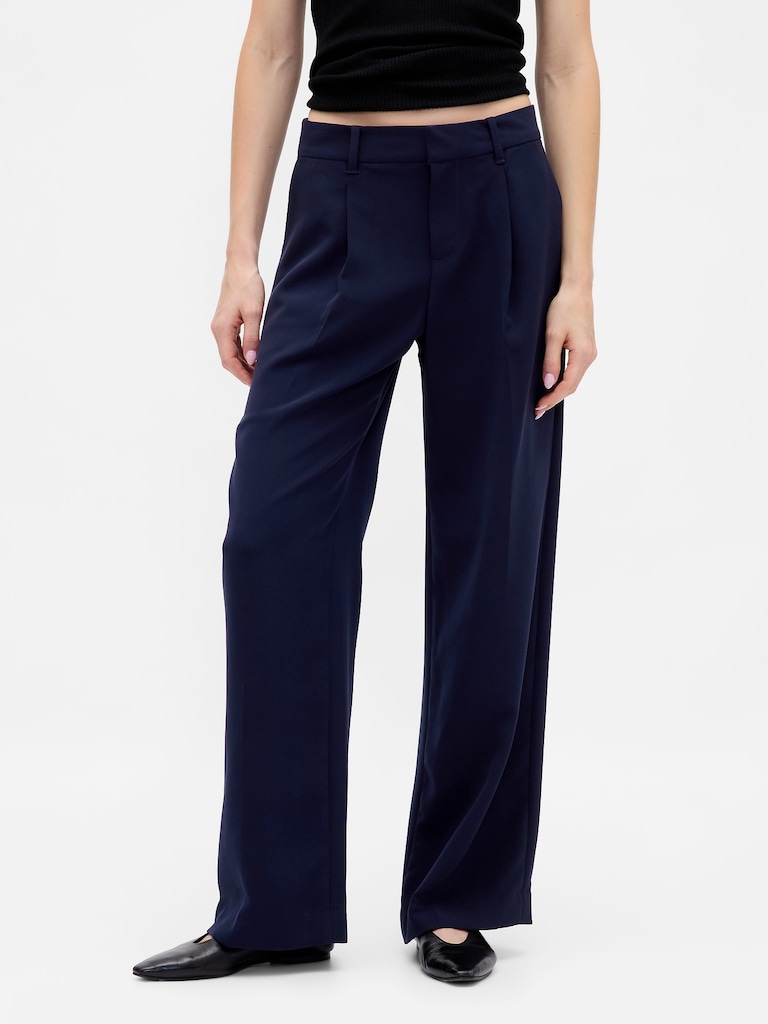 365 Low Rise Pleated Wide-Leg Trousers