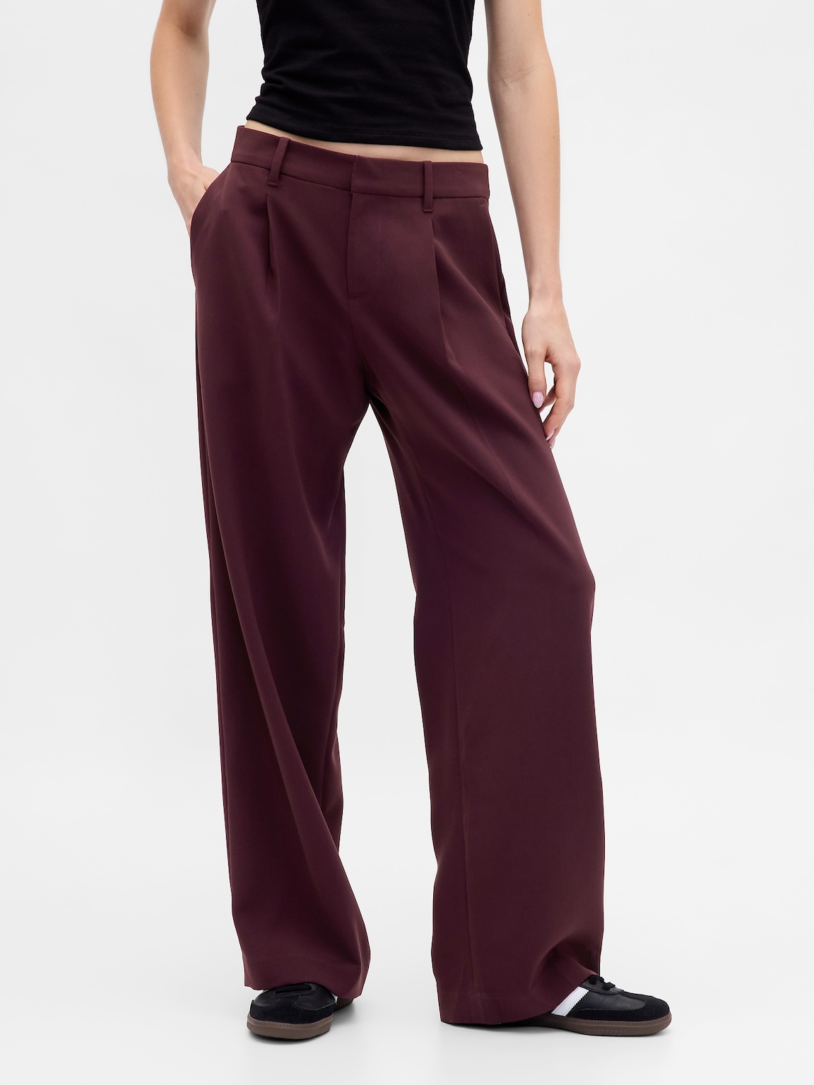 365 Low Rise Pleated Wide-Leg Trousers