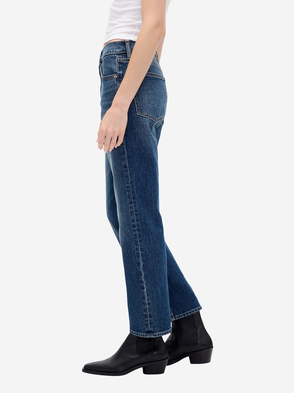 High Rise '90s Slim Straight Crop Jeans