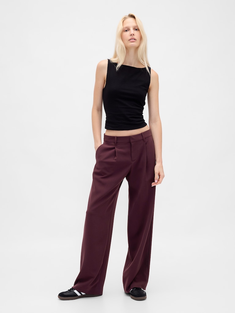 365 Low Rise Pleated Wide-Leg Trousers