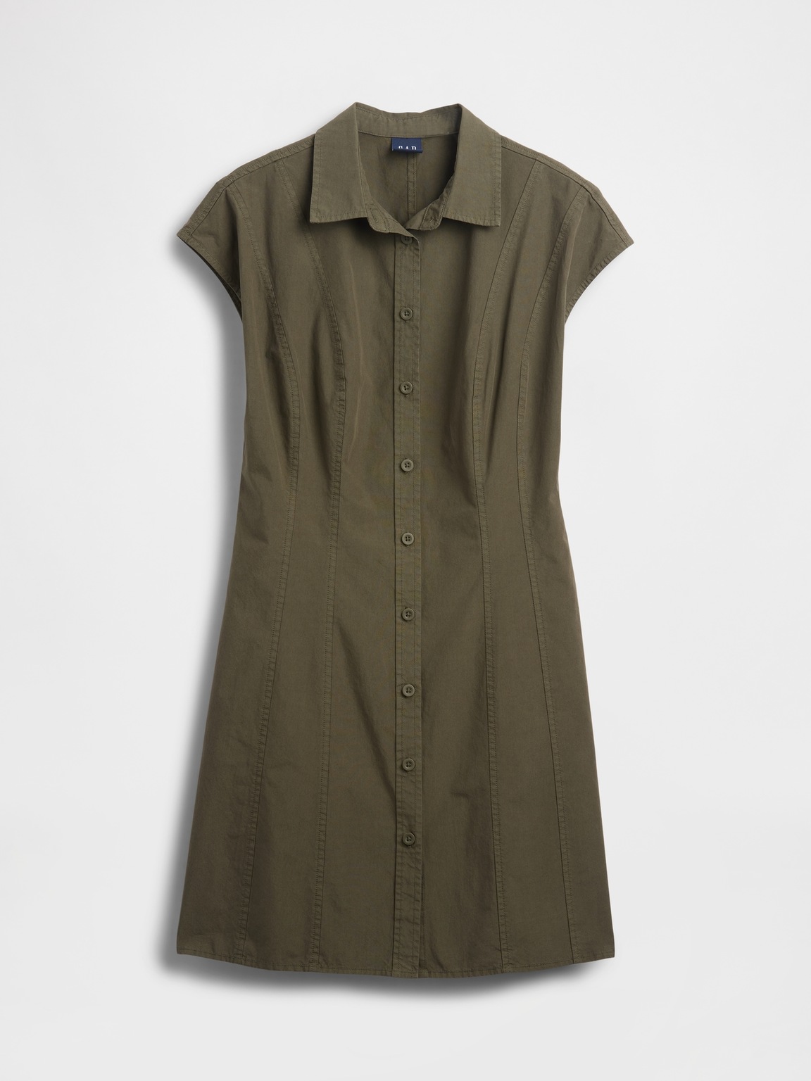 Poplin Seamed Shirtdress