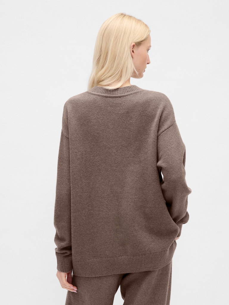 CashSoft Oversized V-Neck Sweater