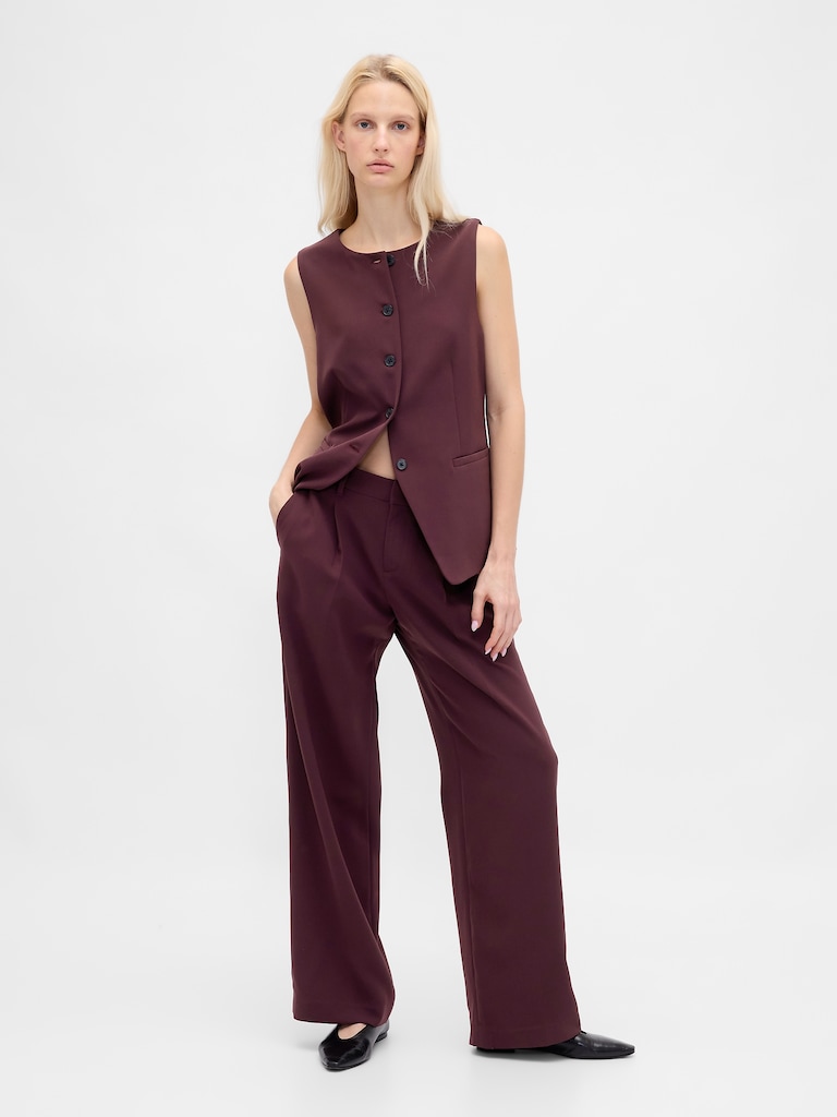 365 Low Rise Pleated Wide-Leg Trousers