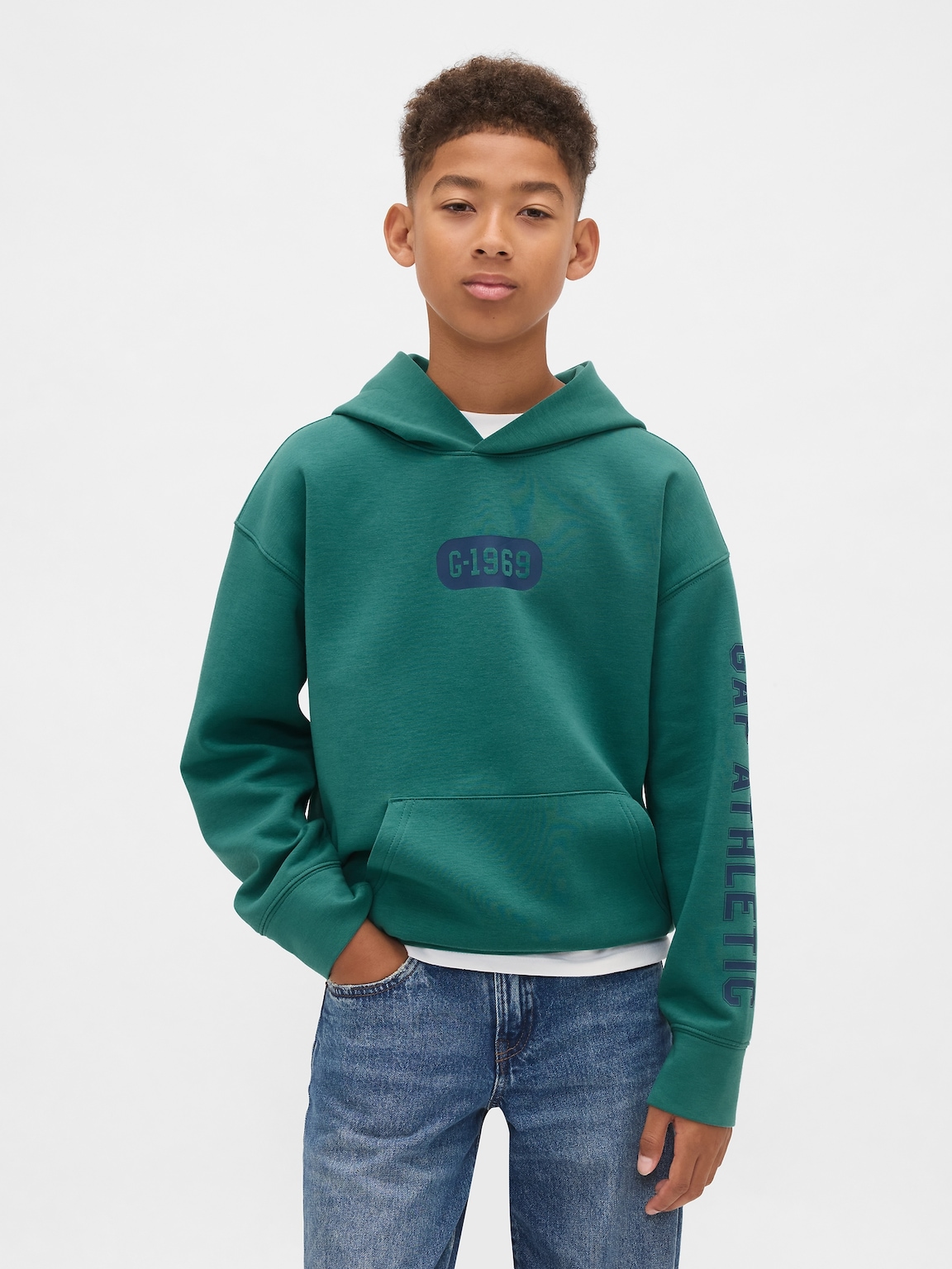 Kids GapFit Tech Quick-Dry Logo Hoodie