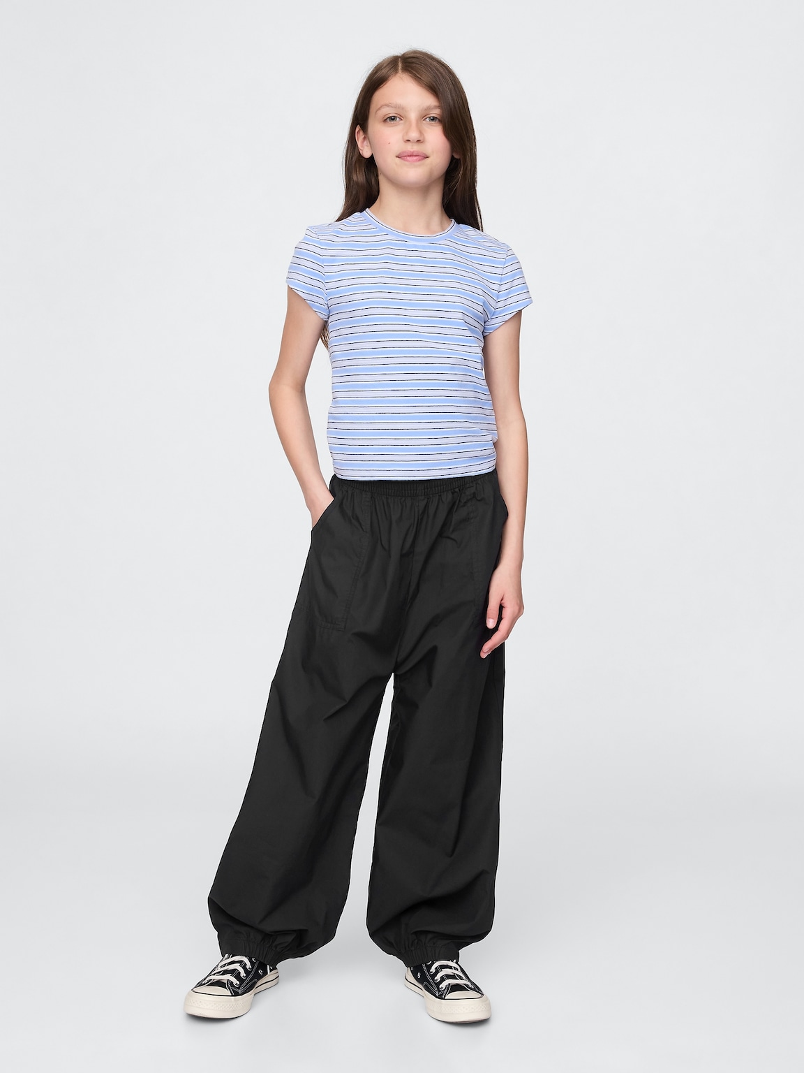 Kids Poplin Baggy Joggers