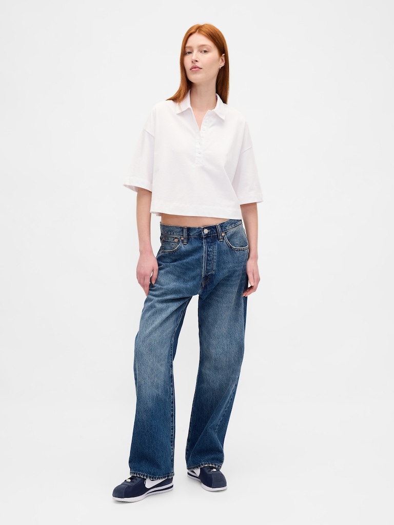 Heavyweight Crop Polo Shirt