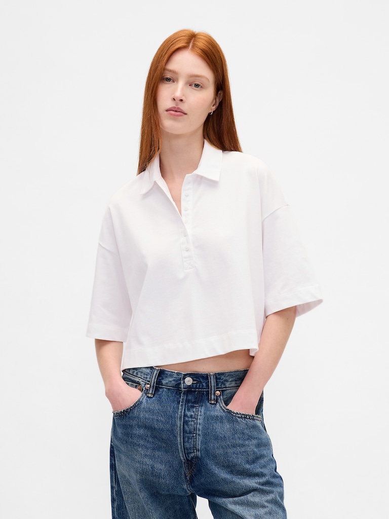 Heavyweight Crop Polo Shirt
