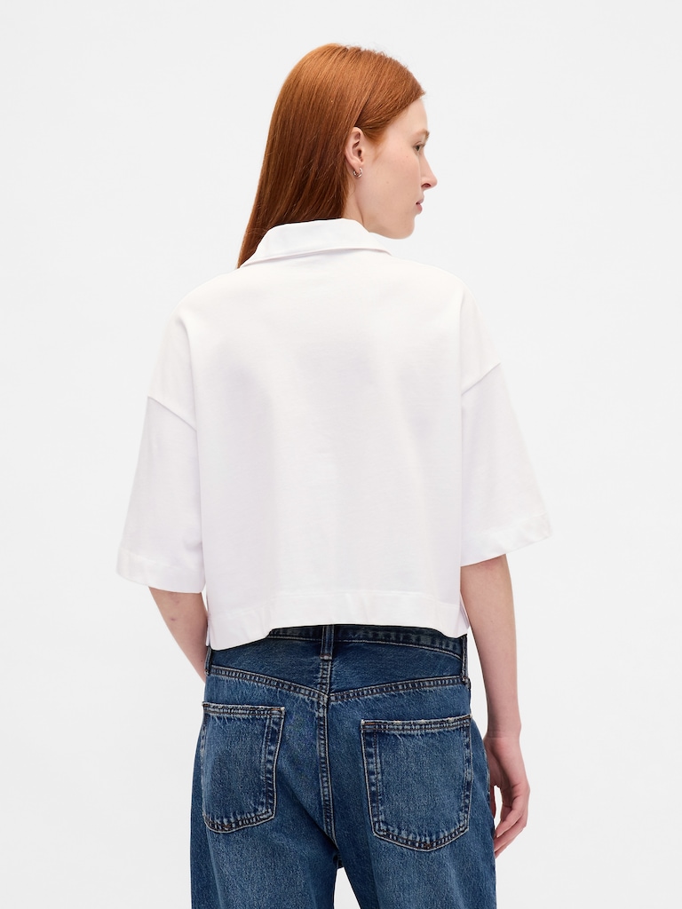 Heavyweight Crop Polo Shirt