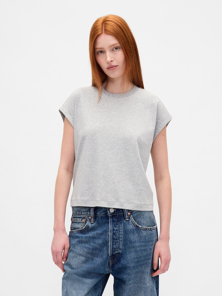 Supima® Cotton Relaxed Crop T-Shirt