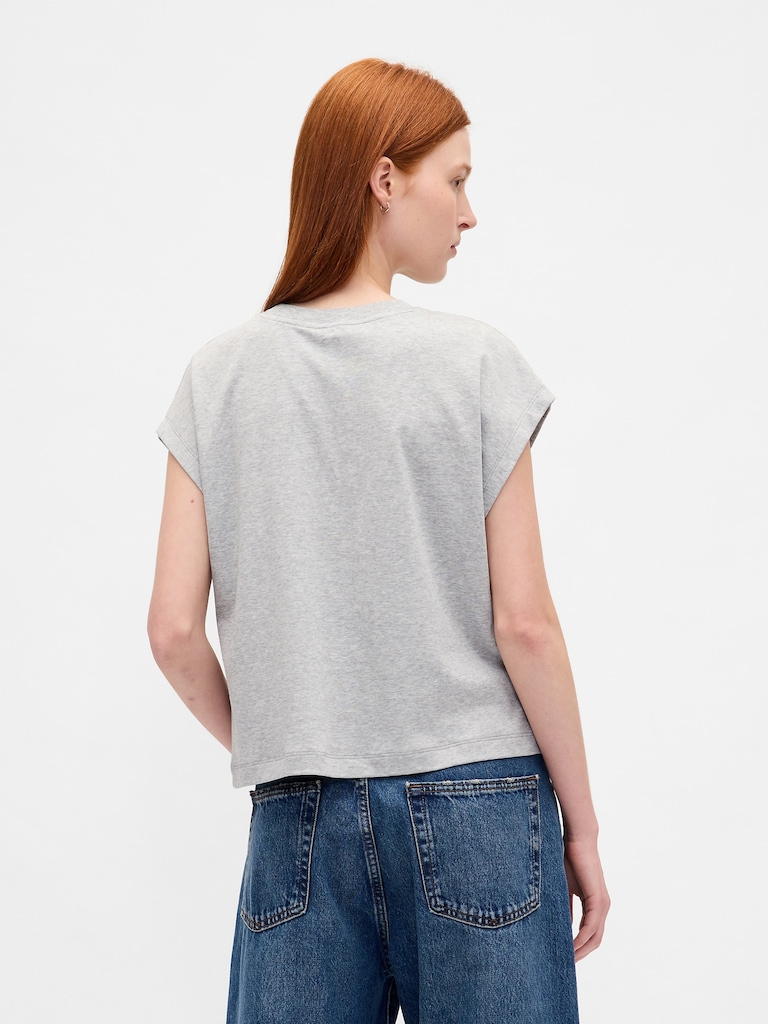 Supima® Cotton Relaxed Crop T-Shirt